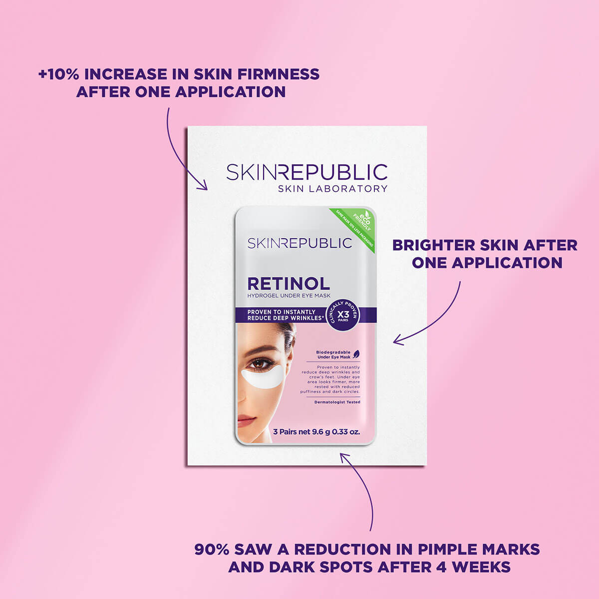 SKIN REPUBLIC Retinol Hydrogel Under Eye Patch (3 PAIRS)