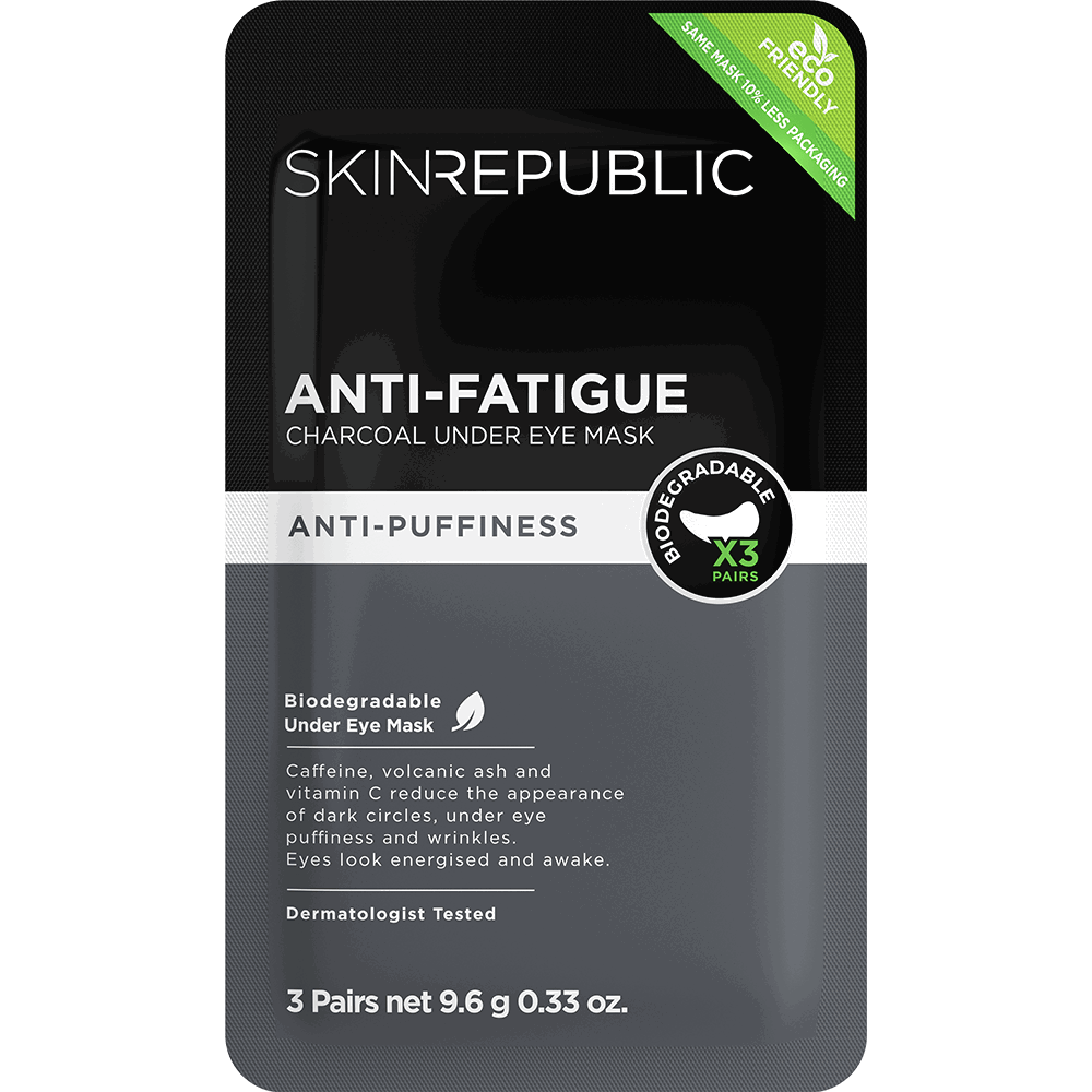 SKIN REPUBLIC Men's Anti-Fatigue Charcoal Under Eye Patch (3 PAIRS)