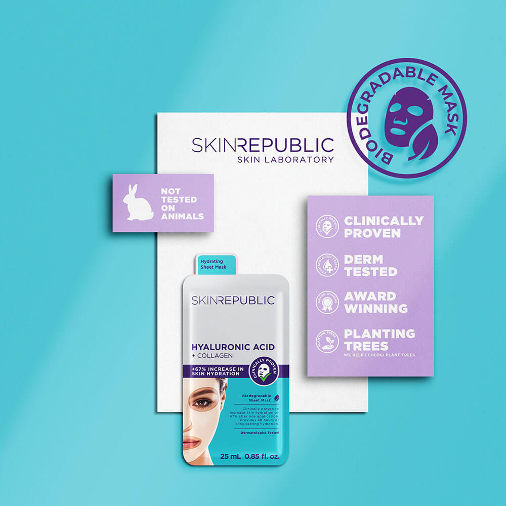 SKIN REPUBLIC Hyaluronic Acid + Collagen Face Mask