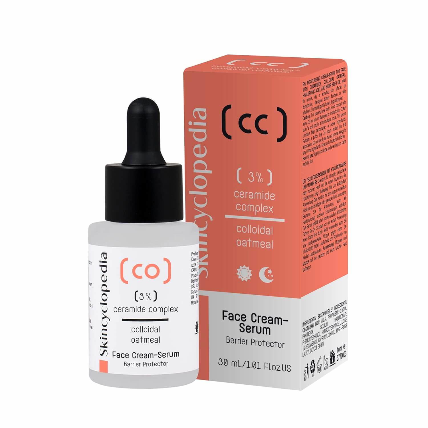 SKINCYCLOPEDIA Face Serum 3% Ceramide Complex and Colloidal Oatmeal