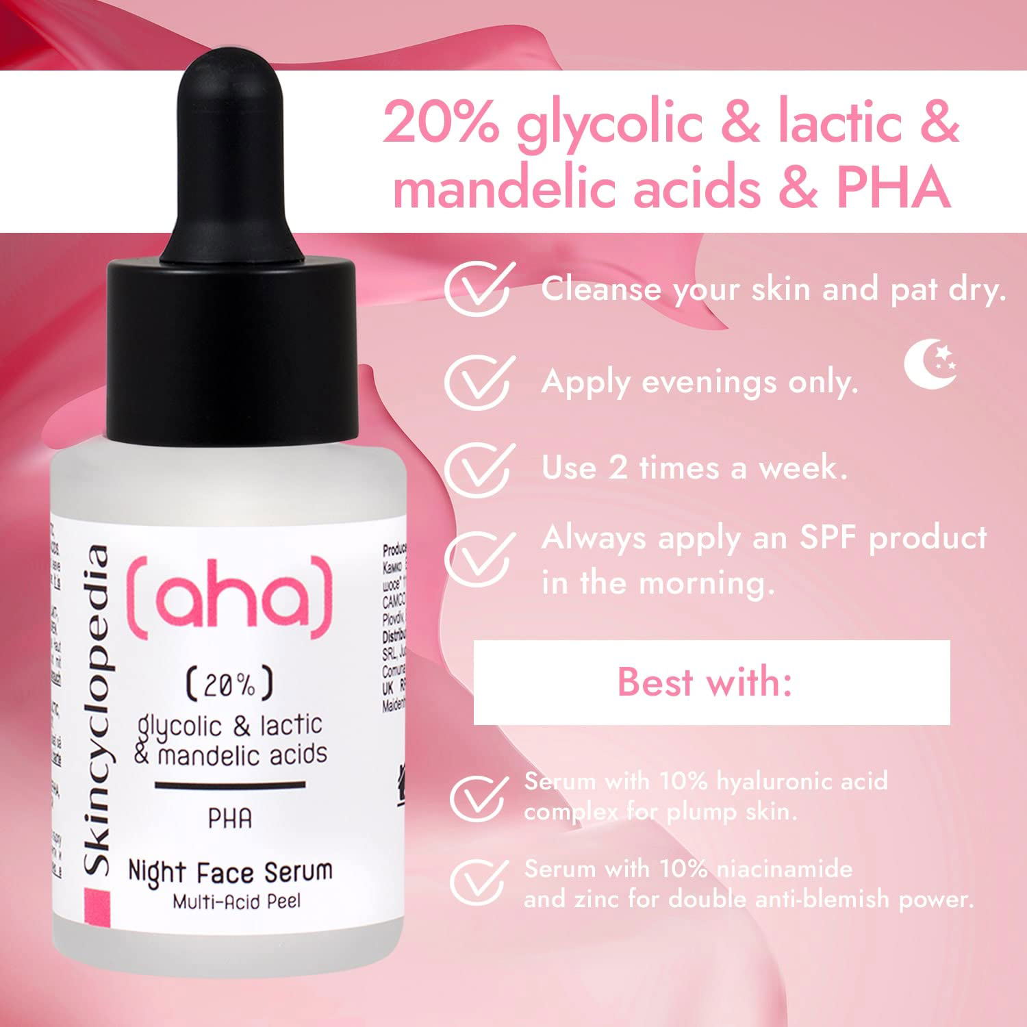 SKINCYCLOPEDIA Face Serum 20% AHA + PHA