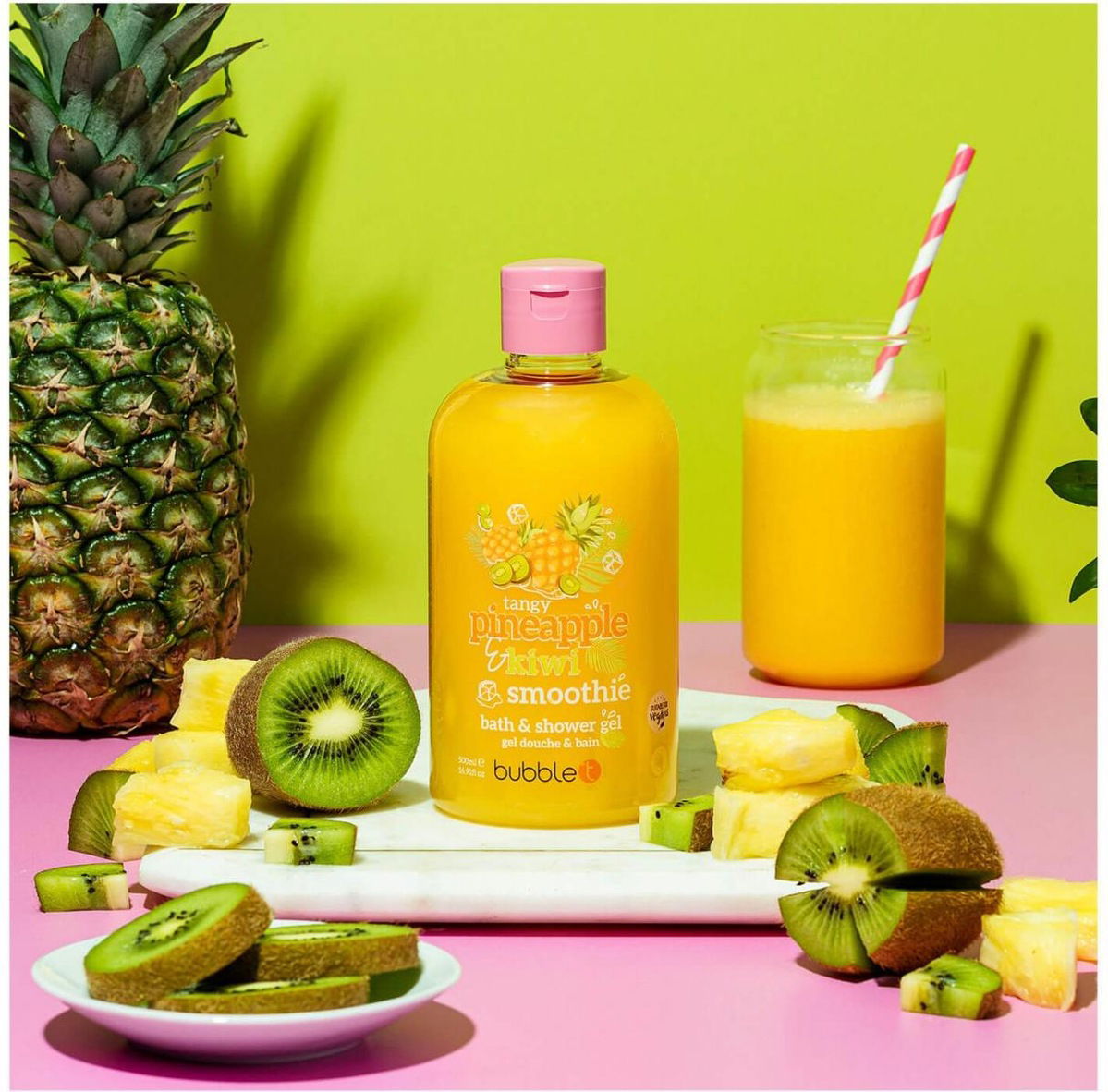 BUBBLE T Bath & Shower Gel (500ml) Pineapple & Kiwi