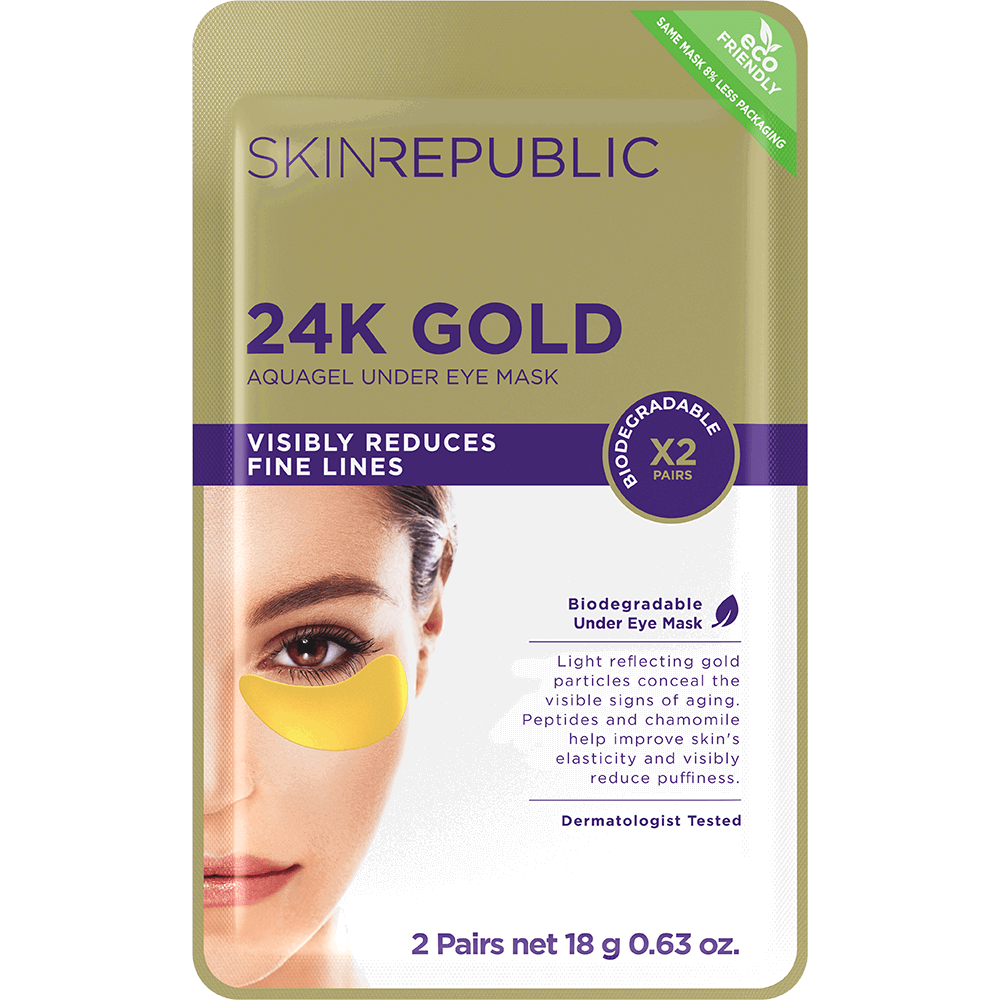 SKIN REPUBLIC 24K Gold Aquagel Under Eye Patches (2 PAIRS)